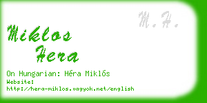 miklos hera business card